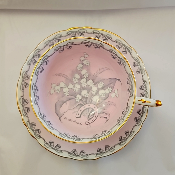Gorgeous, Rare, "To the Bride" cup and saucer by Paragon. - Picture 4 of 9
